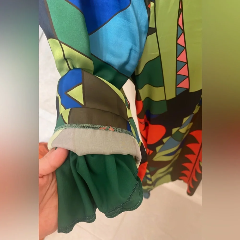 Multicolored geometric pants - Picture 3 of 4